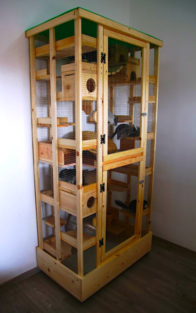 diy ferret cage made from wood