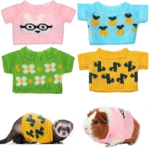 4 Pcs Easter Ferret Clothes Knitted Sweatshirt for Warm Winter-image