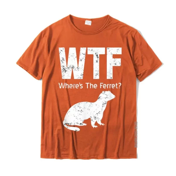 Funny Ferret WTF Where's The Ferret T shirt | Cotton Men's tee - Image 6