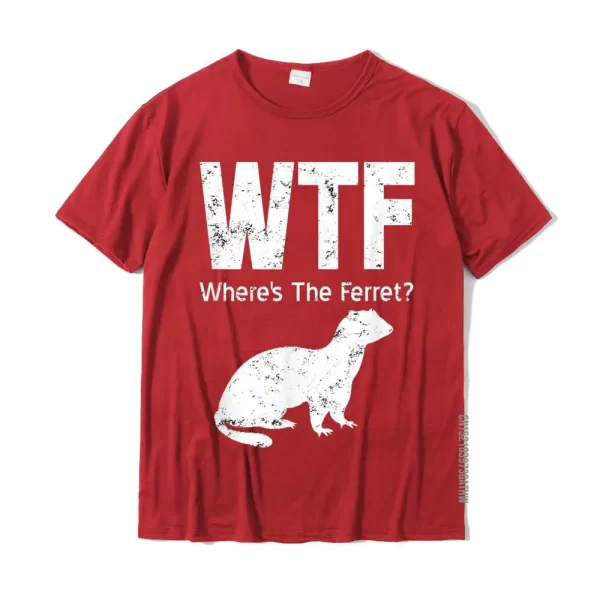 where's the ferret WTF ferret shirt red