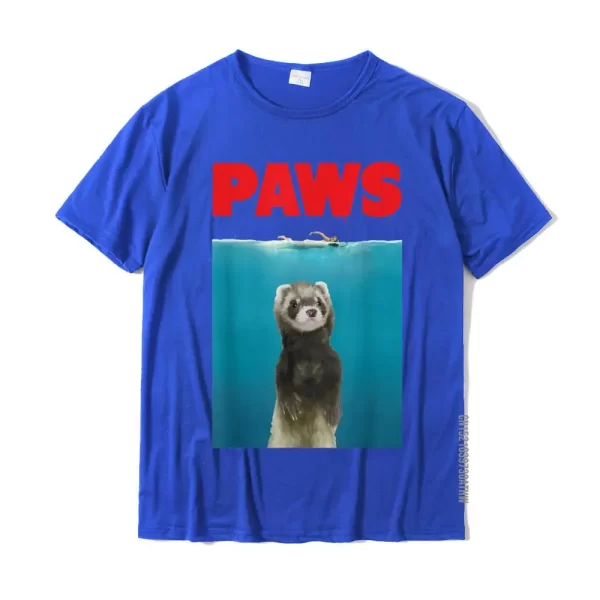 paws ferret shirt blue