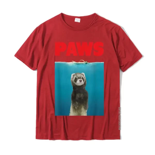 paws ferret shirt red