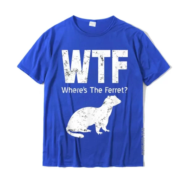 Funny Ferret WTF Where's The Ferret T shirt | Cotton Men's tee - Image 7