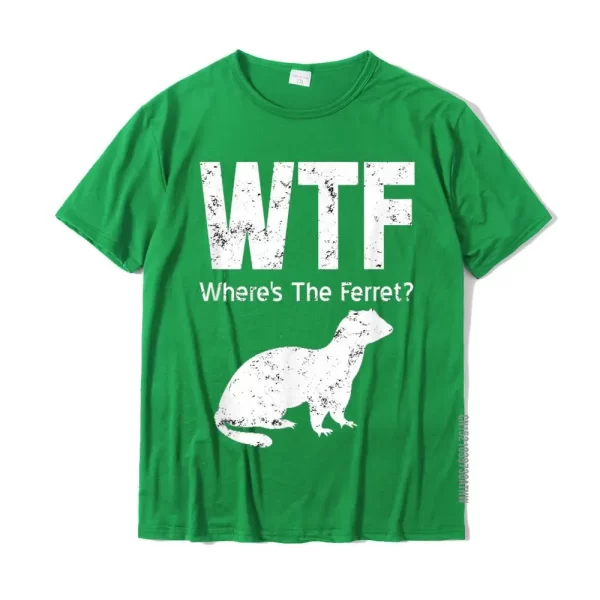 Funny Ferret WTF Where's The Ferret T shirt | Cotton Men's tee - Image 8