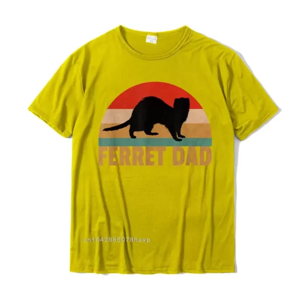 Funny Retro Ferret Dad Vintage Shirt | Casual Cotton T-Shirt - Image 8