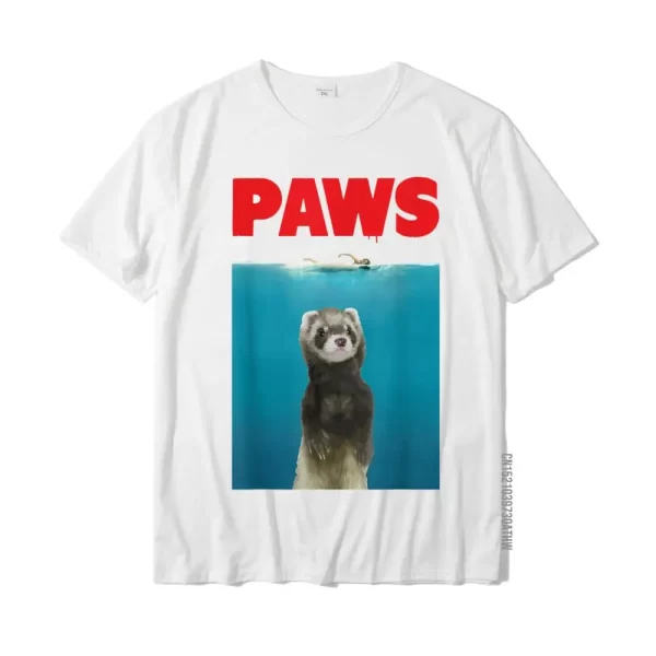 paws ferret shirt white