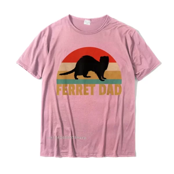 Funny Retro Ferret Dad Vintage Shirt | Casual Cotton T-Shirt - Image 10