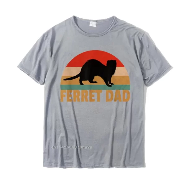 Funny Retro Ferret Dad Vintage Shirt | Casual Cotton T-Shirt - Image 7