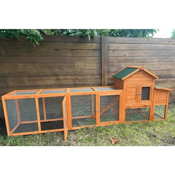 122" Large Outdoor Ferret Run | 2 Story Wooden Cage - Image 2