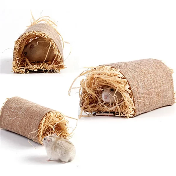 Ferret Hideaway Toy Grass Straw Toy Tunnel - Image 3