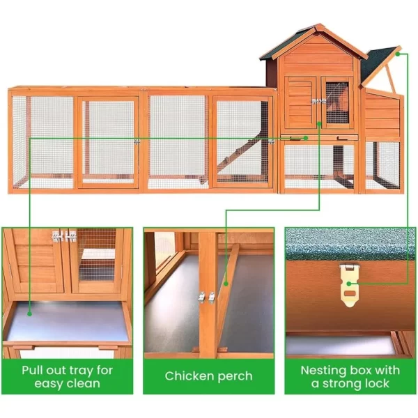 122" Large Outdoor Ferret Run | 2 Story Wooden Cage - Image 3