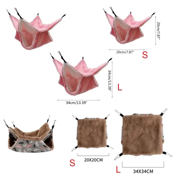 Warm Plush Ferret Hammock | Double-layer Hanging Nest - Image 6