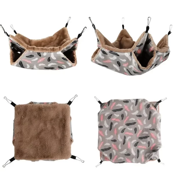 Warm Plush Ferret Hammock | Double-layer Hanging Nest - Image 4