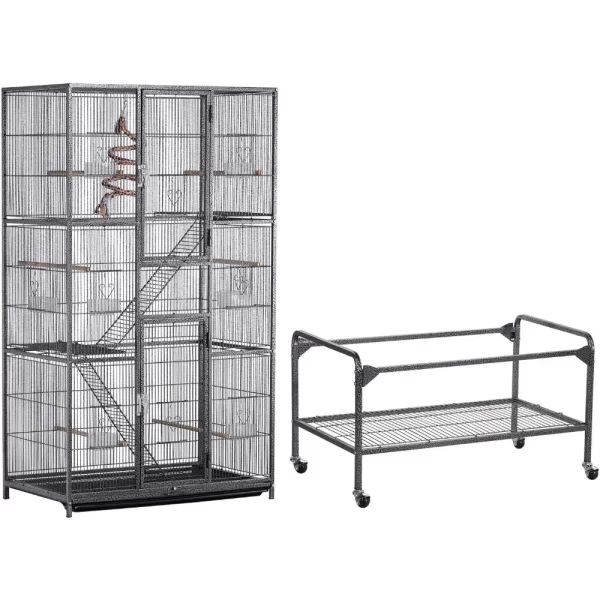 Extra Large 3 Level Ferret Mansion with Cross Shelves and Ladders - Image 2