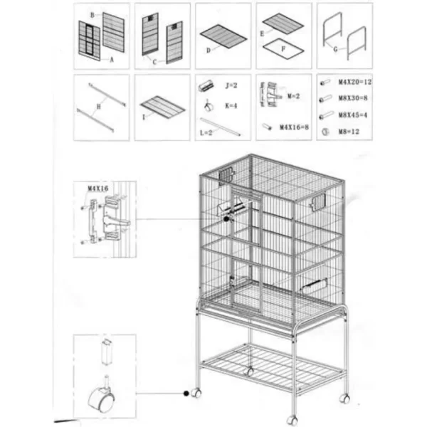 Brisbane Cage (Black) - Large Spacious Durable Metal Ferret Cage - Image 2