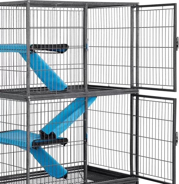 4-Tier 54 Inch Ferret Cage | Double Story Unit On Wheels - Image 2