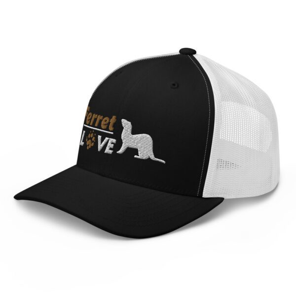 Ferret Lover Embroidered Trucker Hat | Ferret Love Cap - Image 12