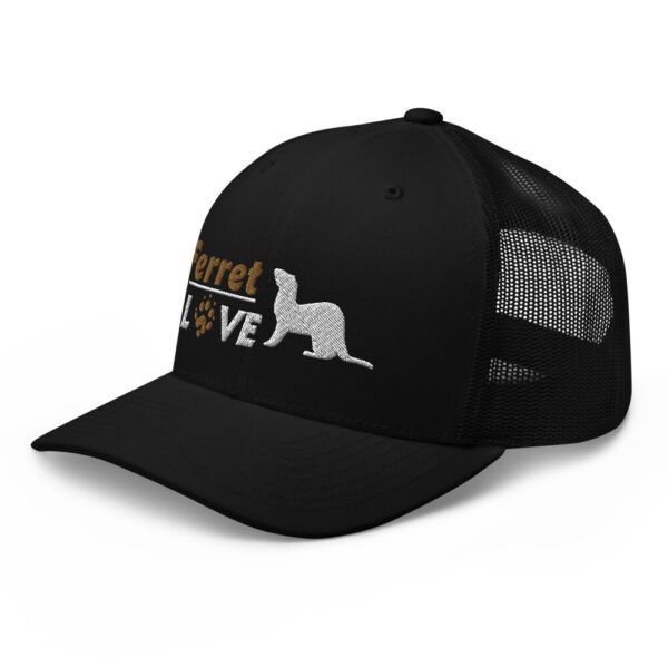 Ferret Lover Embroidered Trucker Hat | Ferret Love Cap - Image 6
