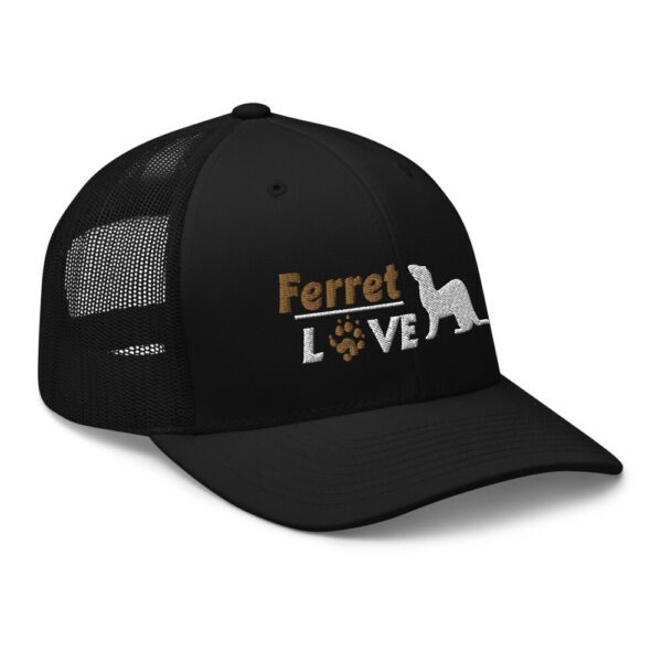 Ferret Lover Embroidered Trucker Hat | Ferret Love Cap - Image 8